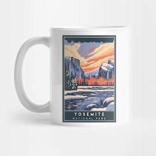 Yosemite National Park Vintage Travel Poster Mug